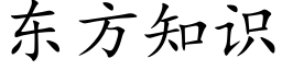 东方知识 (楷体矢量字库)