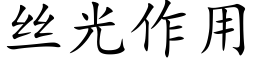 丝光作用 (楷体矢量字库)