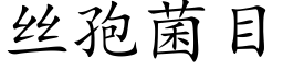 丝孢菌目 (楷体矢量字库)