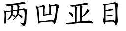 兩凹亞目 (楷體矢量字庫)