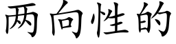 兩向性的 (楷體矢量字庫)