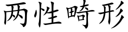 两性畸形 (楷体矢量字库)