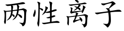 兩性離子 (楷體矢量字庫)