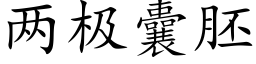 兩極囊胚 (楷體矢量字庫)