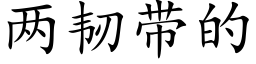 两韧带的 (楷体矢量字库)