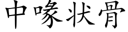 中喙狀骨 (楷體矢量字庫)