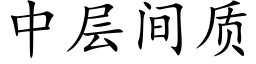 中层间质 (楷体矢量字库)