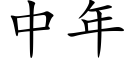 中年 (楷體矢量字庫)