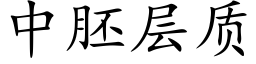 中胚層質 (楷體矢量字庫)