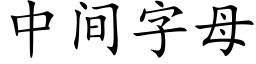 中间字母 (楷体矢量字库)