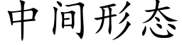 中间形态 (楷体矢量字库)