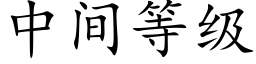 中间等级 (楷体矢量字库)