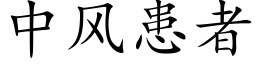 中风患者 (楷体矢量字库)