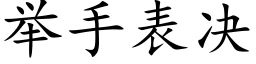 举手表决 (楷体矢量字库)