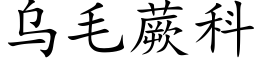 烏毛蕨科 (楷體矢量字庫)