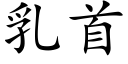 乳首 (楷體矢量字庫)