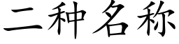 二种名称 (楷体矢量字库)