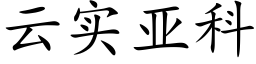 雲實亞科 (楷體矢量字庫)