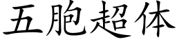 五胞超体 (楷体矢量字库)