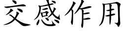 交感作用 (楷体矢量字库)