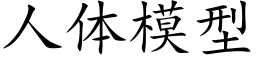 人體模型 (楷體矢量字庫)