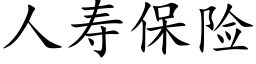 人壽保險 (楷體矢量字庫)