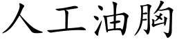 人工油胸 (楷體矢量字庫)