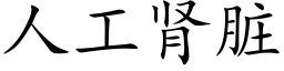 人工腎髒 (楷體矢量字庫)