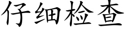 仔細檢查 (楷體矢量字庫)