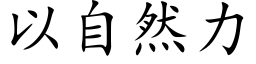 以自然力 (楷体矢量字库)