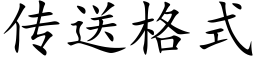 传送格式 (楷体矢量字库)