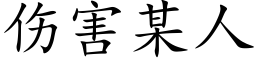 伤害某人 (楷体矢量字库)