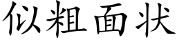 似粗面状 (楷体矢量字库)