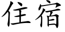 住宿 (楷体矢量字库)