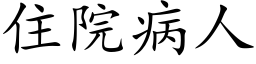 住院病人 (楷体矢量字库)