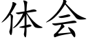 体会 (楷体矢量字库)