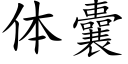 體囊 (楷體矢量字庫)