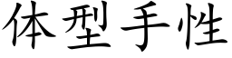 体型手性 (楷体矢量字库)