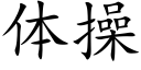 体操 (楷体矢量字库)