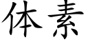 體素 (楷體矢量字庫)