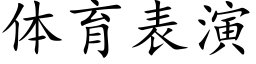 體育表演 (楷體矢量字庫)