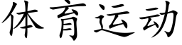 體育運動 (楷體矢量字庫)