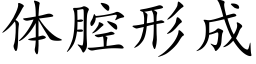 體腔形成 (楷體矢量字庫)