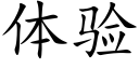 體驗 (楷體矢量字庫)