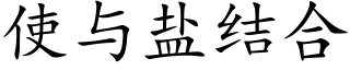 使与盐结合 (楷体矢量字库)