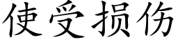 使受損傷 (楷體矢量字庫)