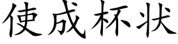 使成杯狀 (楷體矢量字庫)