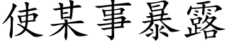 使某事暴露 (楷體矢量字庫)