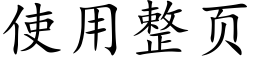 使用整页 (楷体矢量字库)