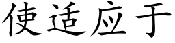 使适应于 (楷体矢量字库)